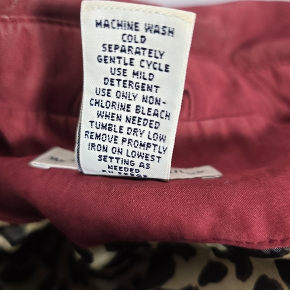 Westbound PL Puffy Jacket In Deep Red with Brass Details Cheetah Lining - Picture 6 of 8